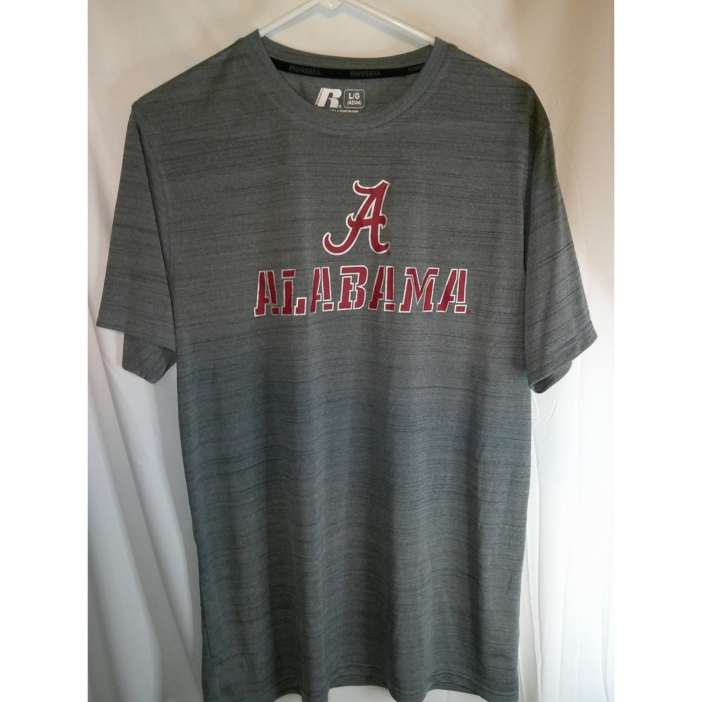 Russell Alabama‎ Crimson Tide T-Shirt Training Activewear Gray Large